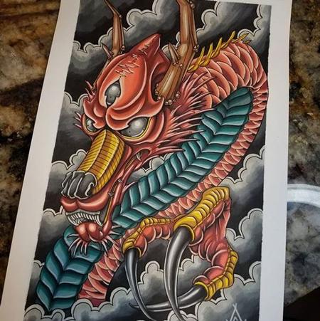 Tattoos - Cody Cook Dragon Marker Sheet - 140241